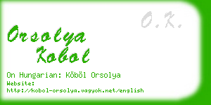 orsolya kobol business card